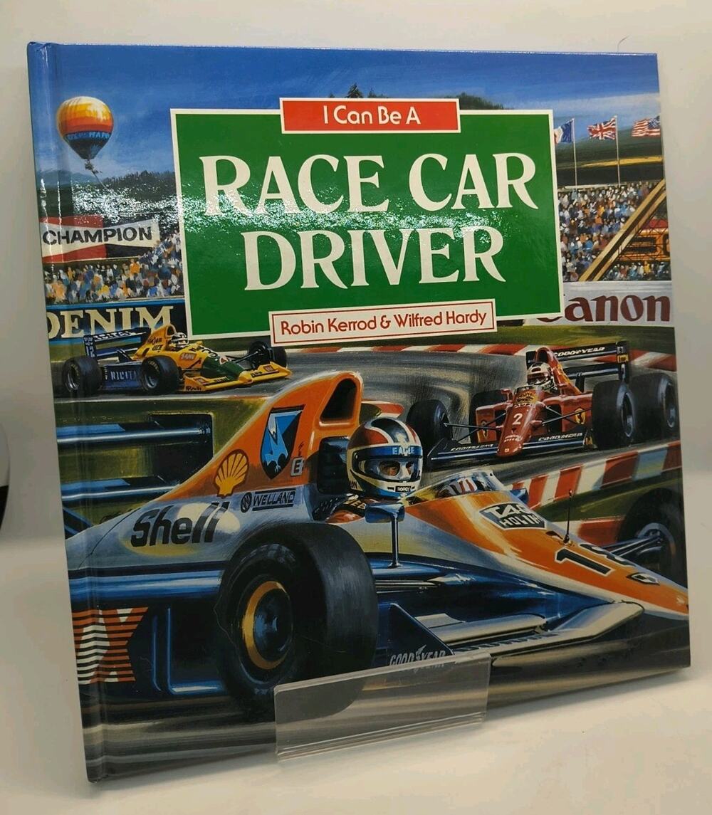 Vintage 1992 I Can Be a Race Car Driver Book Robin Kerrod Hardy